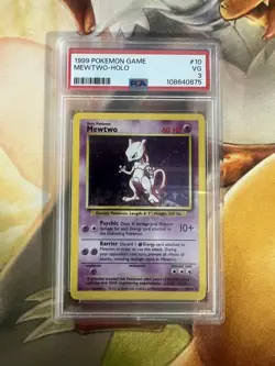 Mewtwo 10/102 Base Set PSA Graded 3 Pokemon Trading Card Game - Image 1
