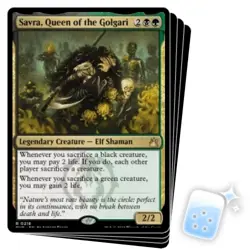 SAVRA, QUEEN OF THE GOLGARI X4 Ravnica Remastered Magic MTG MINT CARD - Image 1