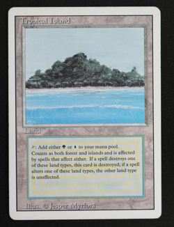 Tropical Island Revised MTG Card Dual Land Reserved List Magic the Gathering - Image 1