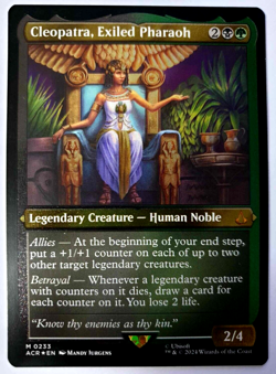 MTG Assassin's Creed - Cleopatra, Exiled Pharaoh - Etched FOIL Mythic - 0233 NM - Image 1