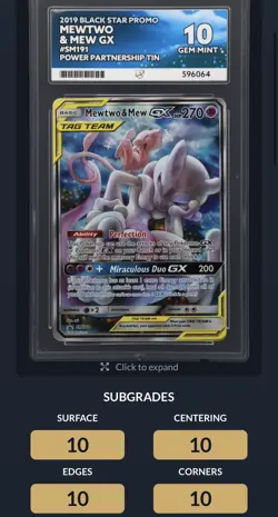 Mewtwo & Mew GX SM191 - Tag Team - Pokemon TCG - ✨Ace 10 ✨ - Image 3