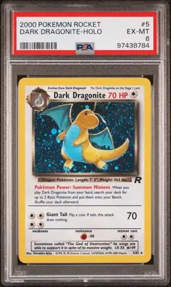 Graded Pokemon - Dark Dragonite Holo (5/82) Team Rocket PSA 6 - Image 1