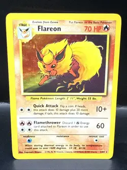 Pokemon Flareon Jungle 3/64 Holo Unlimited Holo Rare B - Image 2