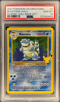 PSA 10 - BLASTOISE - 2/102 - CELEBRATIONS CLASSIC 25TH ANNIVERSARY SET HOLO - Image 1
