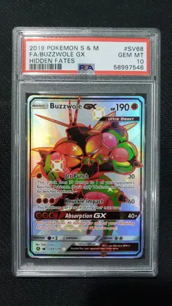2019 Pokemon: BUZZWOLE GX SV68/SV94 - [Hidden Fates Full Art] Gem Mint PSA 10 ?? - Image 1