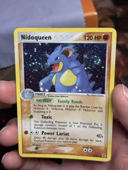 Nidoqueen 9/112 EX FireRed & LeafGreen Holo Swirl Rare Pokemon TCG 2004 - Image 3