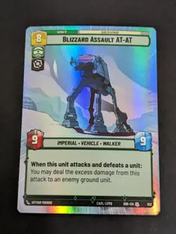Star Wars Unlimited Spark Rebellion Blizzard Assault AT-AT HYPERSPACE FOIL Card - Image 1