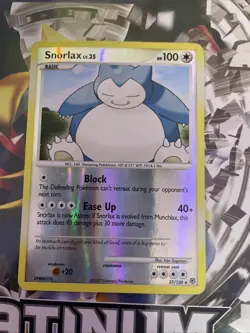 Pokemon TCG Snorlax Diamond & Pearl Reverse Holo Rare Card 37/130 MP - Image 1
