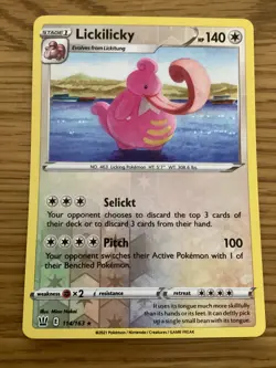 Lickilicky Pokemon Card 114/163 Reverse Holo- Used-Sword & Shield-Battle Styles - Image 1