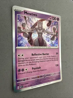 Pokemon TCG * Scarlet & Violet 151 Card *150/165 Mewtwo * HOLO FRESH PK - Image 2