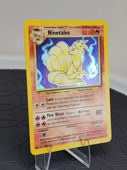 Pokemon Ninetales Base Set Card 12/102 Holographic Rare 1999 Excellent Condition - Image 3