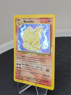 Pokemon Ninetales Base Set Card 12/102 Holographic Rare 1999 Excellent Condition - Image 4
