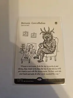 Demonic Consultation Borderless MTG Encyclopedia of Magic Nm/M - Image 1
