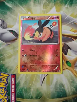 Tepig - 24/149 - Common - Reverse Holo, English Pokemon Boundaries Crossed - Image 1