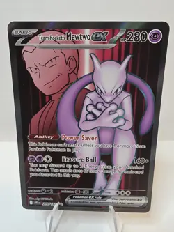 Pokemon TCG Team Rocket's Mewtwo ex 213/182 Sv10: Destined Rivals Holo - Image 1