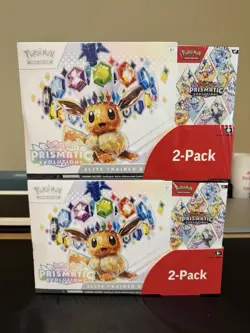 Pokemon Prismatic Evolutions ETB and Booster Bundle Costco, Sealed, 2-Pack LOT 2 - Image 1