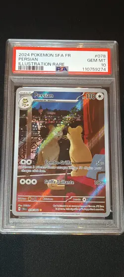 Persian 078/064 PSA10 - 2024 - Carte Pokemon Gradee - VF - Fable Nebuleuse - Image 2