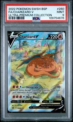 PSA 9 Charizard VSTAR SWSH262 UPC PROMO Ultra Premium Collection Pokemon Card - Image 1