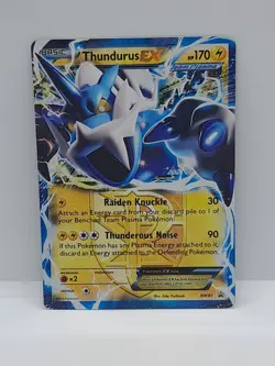 Pokemon Thundurus-EX TCG Black White Holo Card BW81 Promo - Image 1