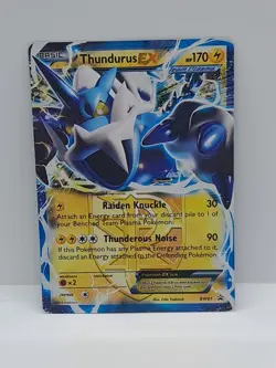 Pokemon Thundurus-EX TCG Black White Holo Card BW81 Promo - Image 2