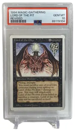 1994 MTG Magic The Gathering Revised Lord of the Pit PSA 10 GEM MT - Image 1