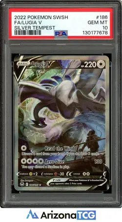 Pokemon 2022 Lugia V 186/195 Alt Art Silver Tempest GEM MINT PSA 10 - Image 1