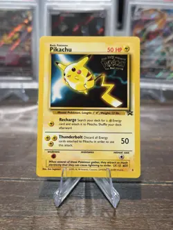 Vintage WOTC Pokemon Pikachu #4 WB Movie Black Star Promo NM/MT+ - Image 1
