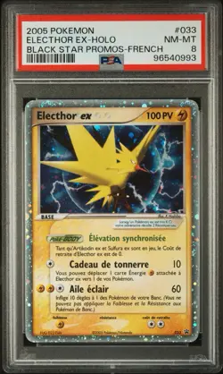 2005 Pokemon FRENCH Black Star Promo Electhor-Zapdos EX Holo 033 PSA 8 NM-MT - Image 1