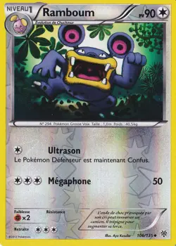Ramboum Reverse-N&B:Tempete Plasma-106/135-Carte Pokemon Francaise - Image 1