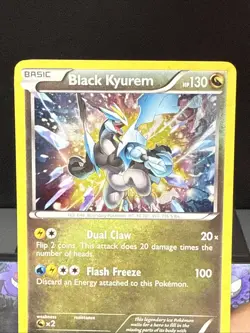 Pokemon Card Black Kyurem BW58 Promo Holo Rare Light Play - Image 2