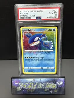 Pokemon Card Kyogre 021/072 Shining Fates Amazing Rare PSA 10 GEM MINT - Image 1