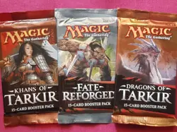 Magic The Gathering TARKIR BLOCK Booster Packs KHANS FATE REFORGED DRAGONS MTG - Image 1