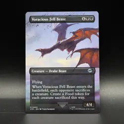 MTG Voracious Fell Beast (Borderless) [Tales of Middle-Earth, Near Mint] - Image 1