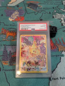 PIKACHU 2023 Pokemon Sword & Shield Crown Zenith Full Art #160 PSA 10 - Image 1