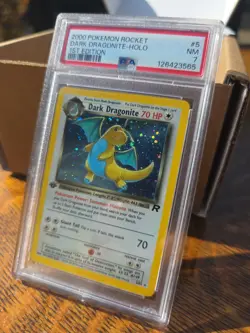 Pokemon Dark Dragonite Holo Rare 1st Edition #5/82 PSA 7 Near-Mint - Image 2