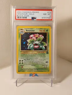 Pokemon Venusaur #13 Black Star Promo HOLO Wotc 2000 PSA 8 * No Reserve * - Image 1