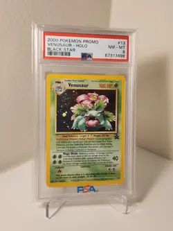 Pokemon Venusaur #13 Black Star Promo HOLO Wotc 2000 PSA 8 * No Reserve * - Image 2