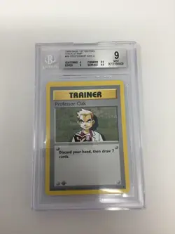 Professor Oak 88 Pokemon 1999 Base 1st Edition Shadowless Thick Stamp Beckett9 B - Image 2