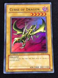 Yugioh Solemn Judgment LOB-E053 1ST SUPER (MP) - Image 1