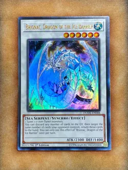 Yugioh Brionac, Dragon of the Ice Barrier DUDE-EN008 Ultra Rare 1st Ed NM - Image 1
