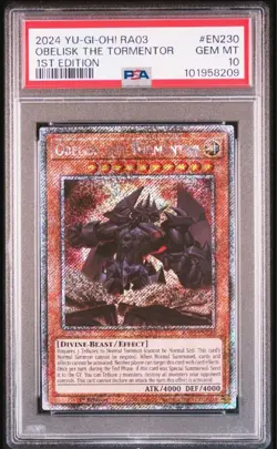 PSA 10 Yu-gi-oh! Platinum Secret Rare Set of 3 English Obelisk Slifer Ra god - Image 2