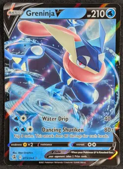 Greninja V 2021 Fusion Strike Full Art Ultra Rare Pokemon Card 073/264 (NM) - Image 1
