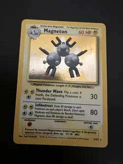Magneton 9/102 Base Set Unlimited 1999 Pokemon Card Holo Rare NM - Image 1