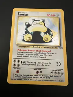 Snorlax 11/65 Jungle Unlimited 1999 Pokemon Card Holo Rare NM - Image 1