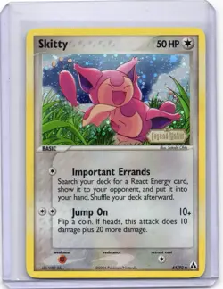 Pokemon Card - Skitty Reverse Stamp - 64/92 - Legend Maker - 2006 - Image 1