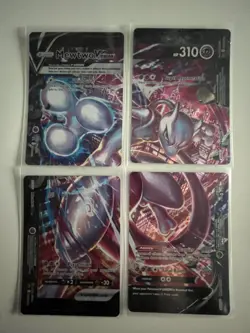 Mewtwo V-Union SWSH159-162 Promo Holo 4 Card Bundle Near Mint Black Star Promo - Image 1