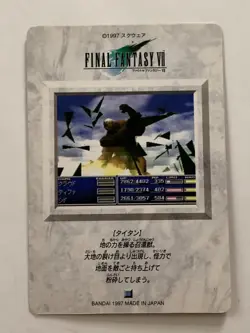 Titan FINAL FANTASY VII FF7 SQUARE japanese card Japan Bandai No.64 game F/S - Image 3