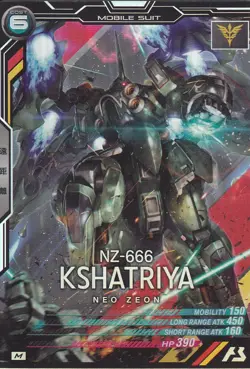 AB01-022 MR Kshatriya Gundam Arsenal Base Card Japanase BANDAI - Image 1
