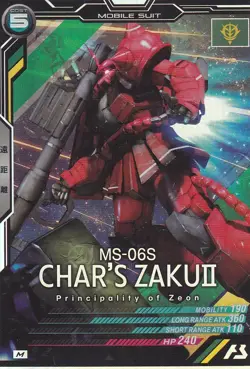 AB01-007 MR Char's Zaku Gundam Arsenal Base Card Japanase BANDAI - Image 1