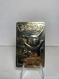 PIKACHU Pokemon 23K Gold Plated Trading Card 1999 Burger King Limited Edition - Image 1